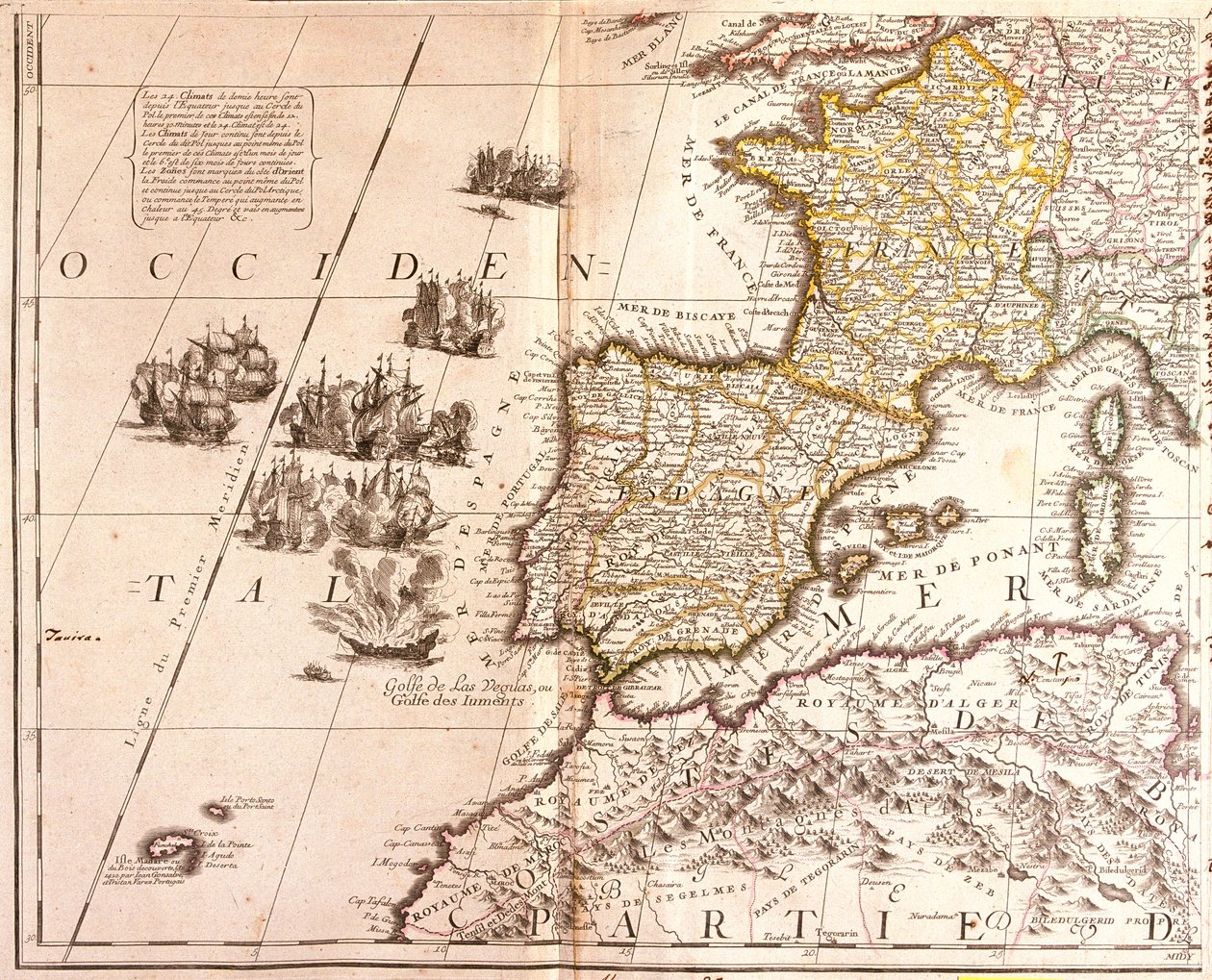 Spanien, Frankreich (mit Korsika), Belgien, Deutschland (Bundesland: Nordrhein-Westfalen, Süd-Niedersachsen, Süd-Sachsen-Anhalt, Hessen, Thüringen, Sachsen, Rheinland-Pfalz, Saarland, Baden-Württemberg, Bayern), Luxemburg, Österreich, Schweiz, Italien (Reg von Jean-Baptiste Nolin