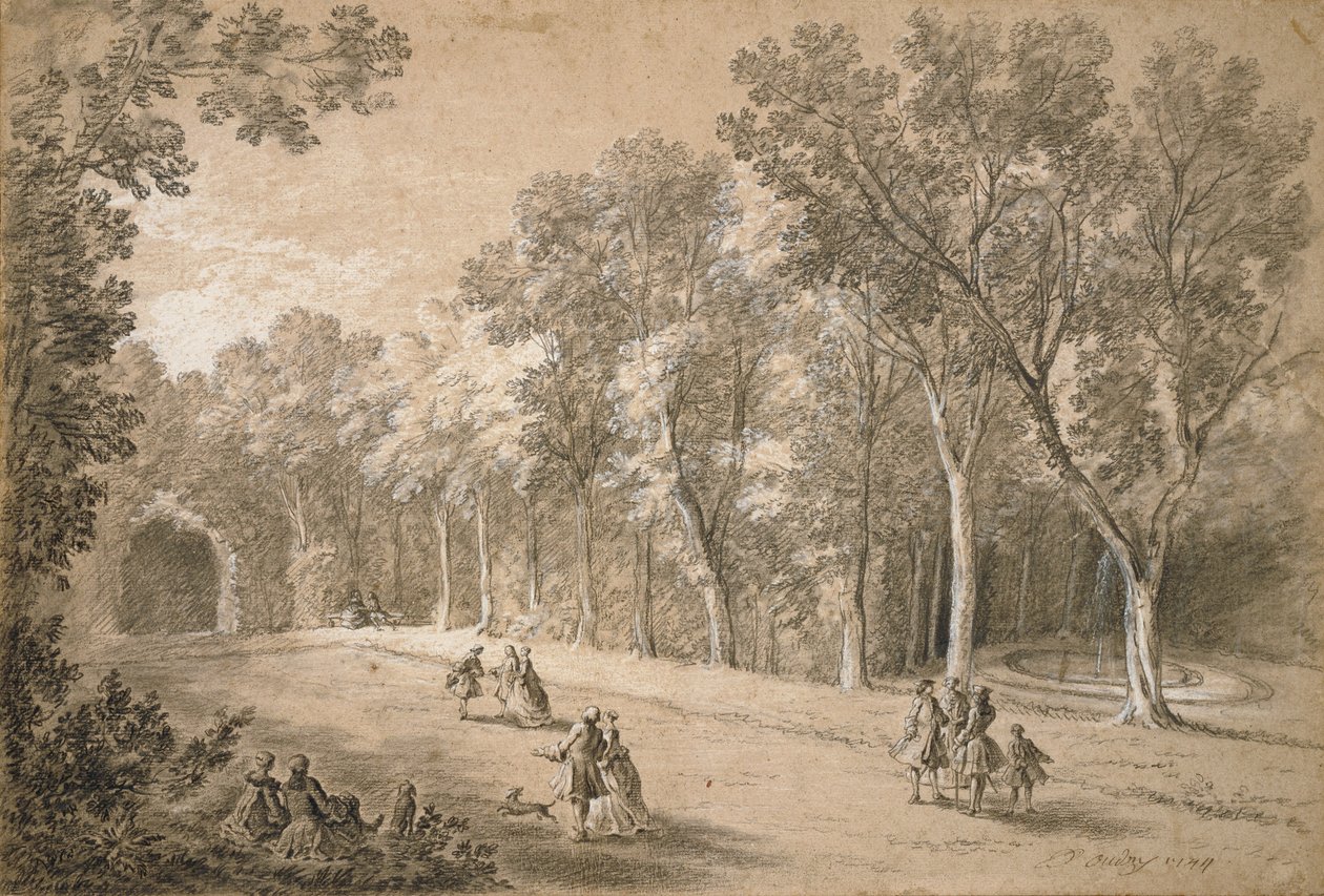 Parkszene von Jean-Baptiste Oudry