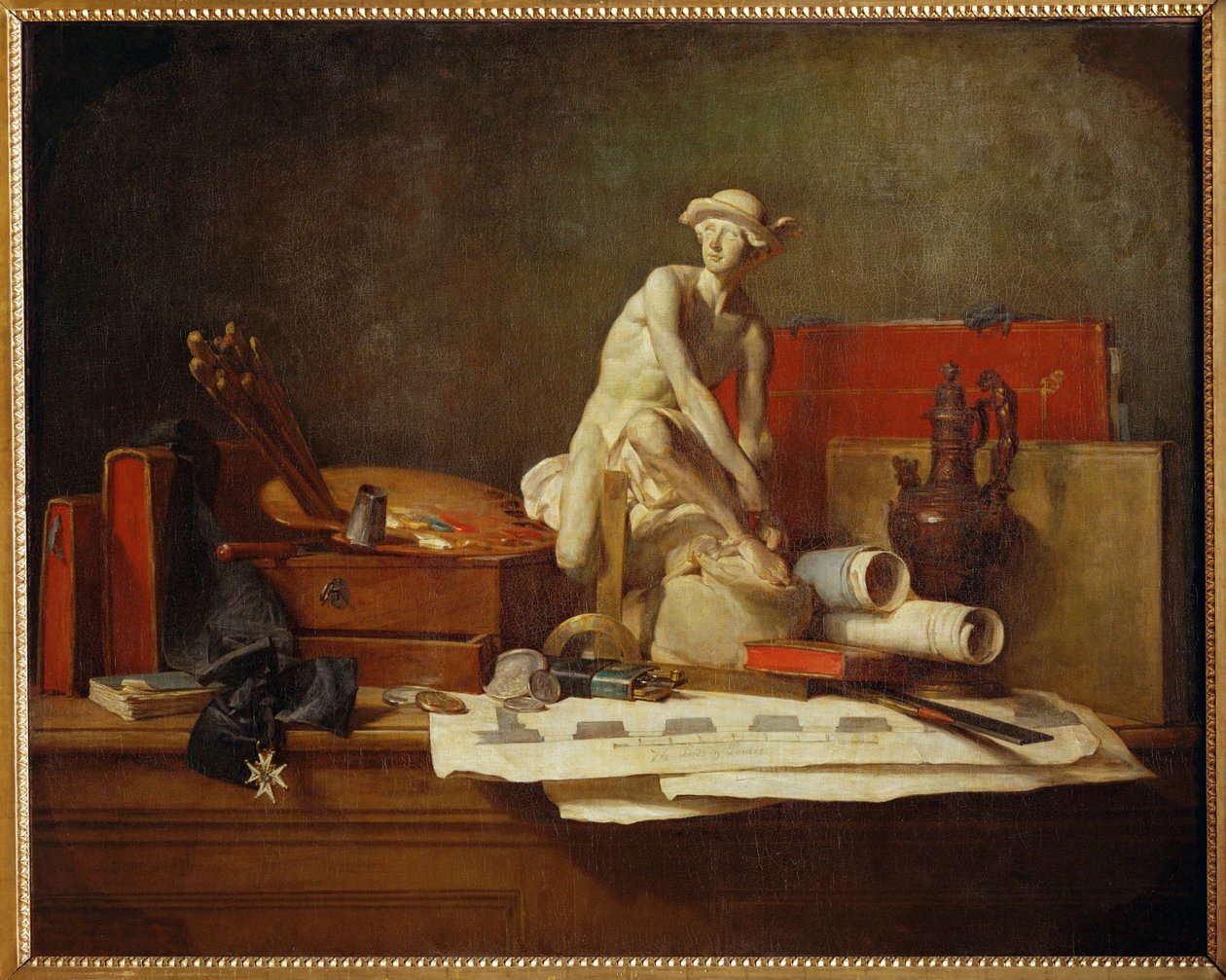 Die Attribute der Künste und ihre Belohnungen von Jean-Baptiste Simeon Chardin
