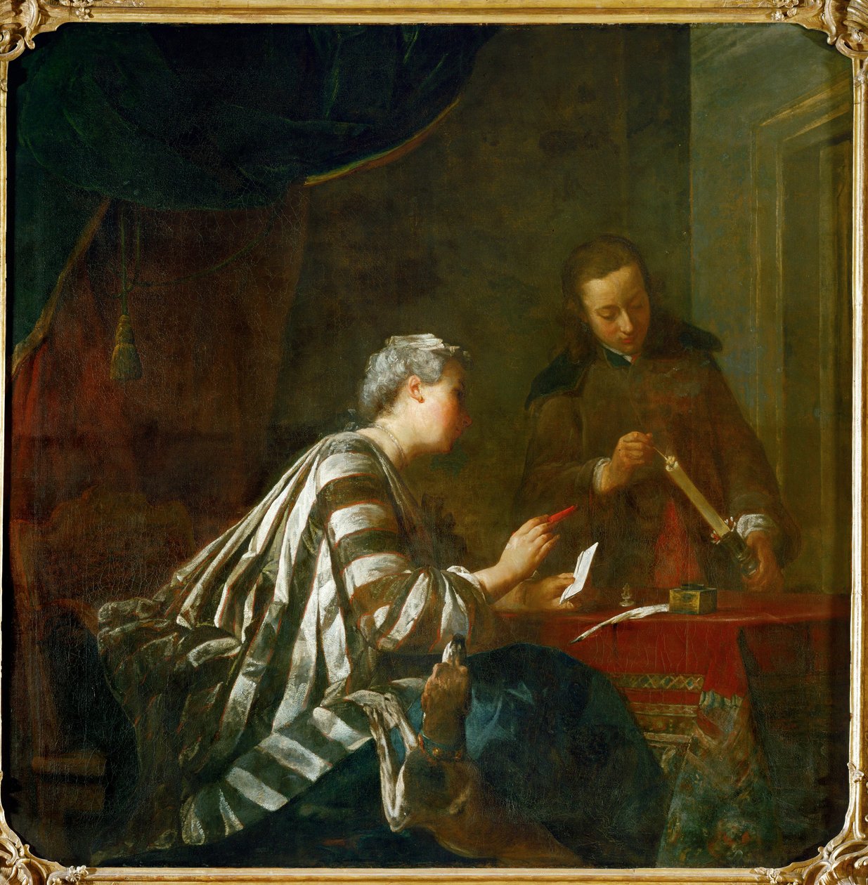 Das Versiegeln des Briefes von Jean-Baptiste Simeon Chardin