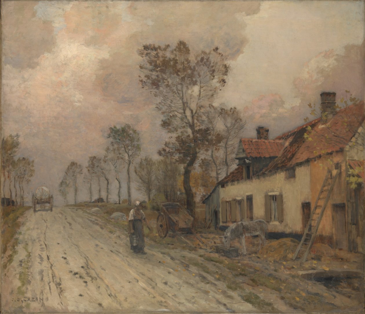 Die Route Nationale bei Samer von Jean Charles Cazin