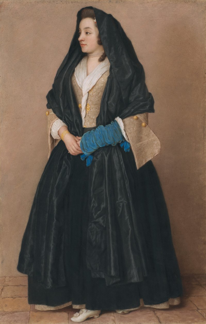 Eine elegante junge Frau in maltesischer Tracht von Jean-Étienne Liotard