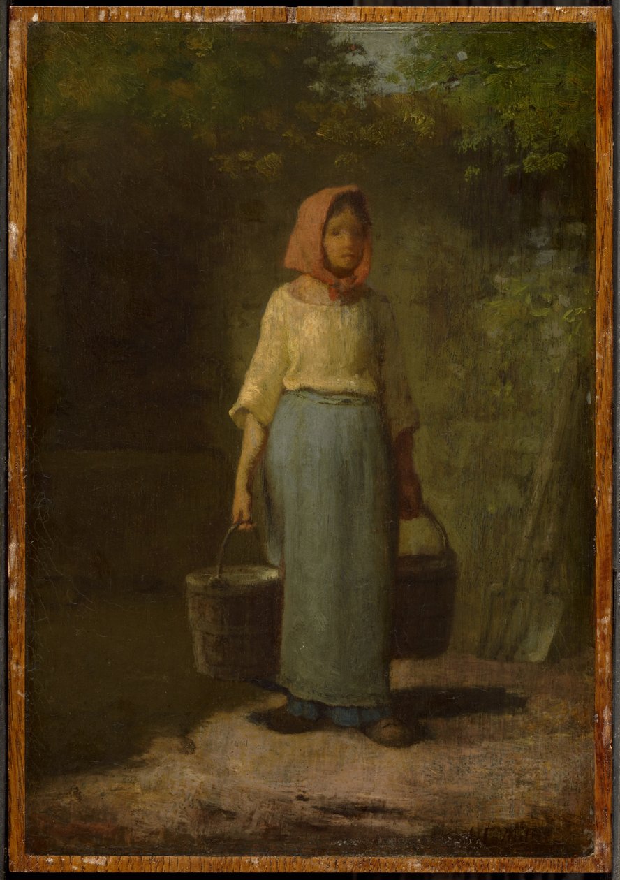 Bäuerin kehrt vom Brunnen zurück von Jean-Francois Millet