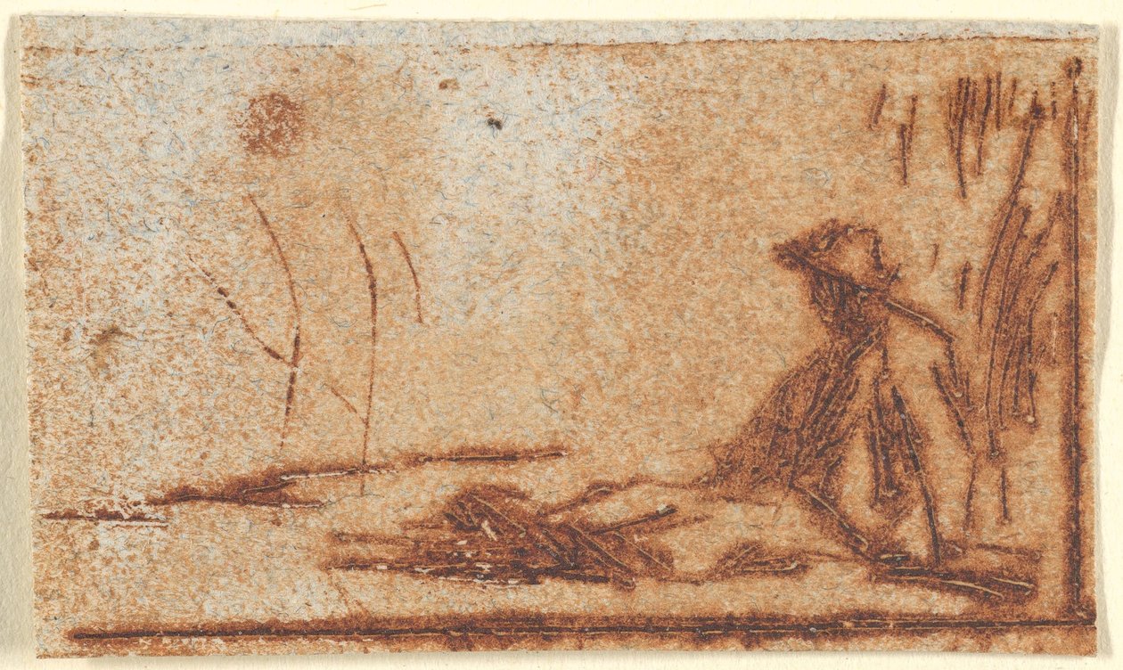 Sitzender Bauer von Jean-Francois Millet