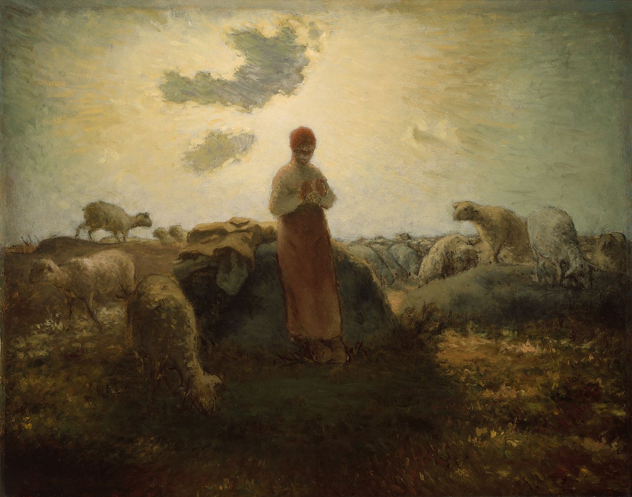 Der Hüter der Herde von Jean-Francois Millet