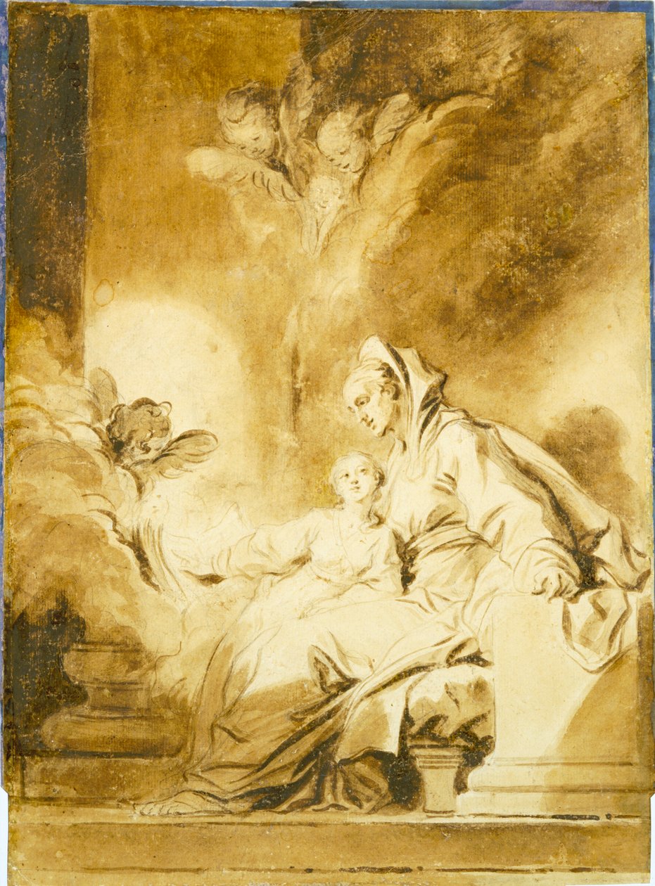 Die Erziehung der Jungfrau von Jean-Honore Fragonard