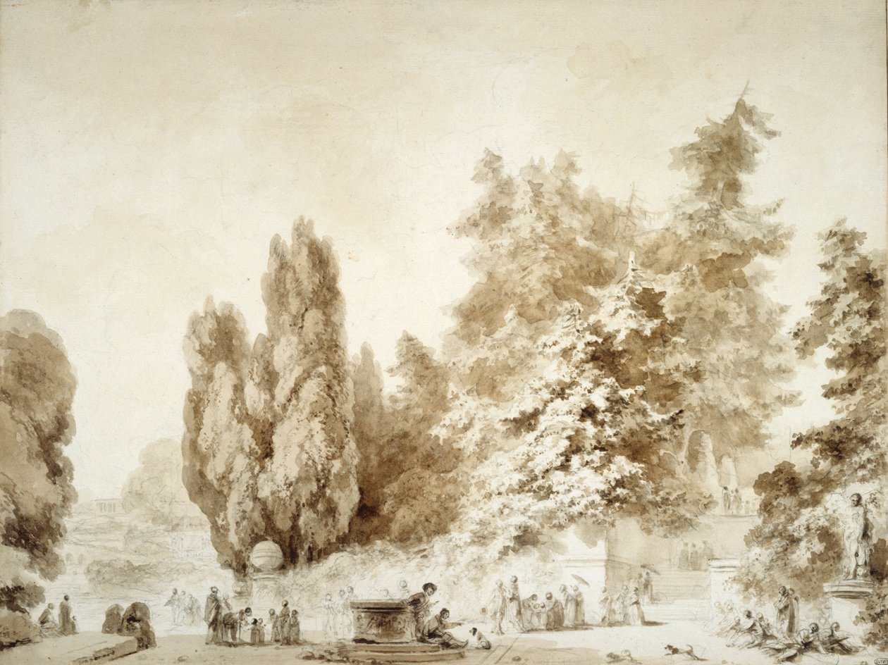 Ein italienischer Park von Jean-Honore Fragonard