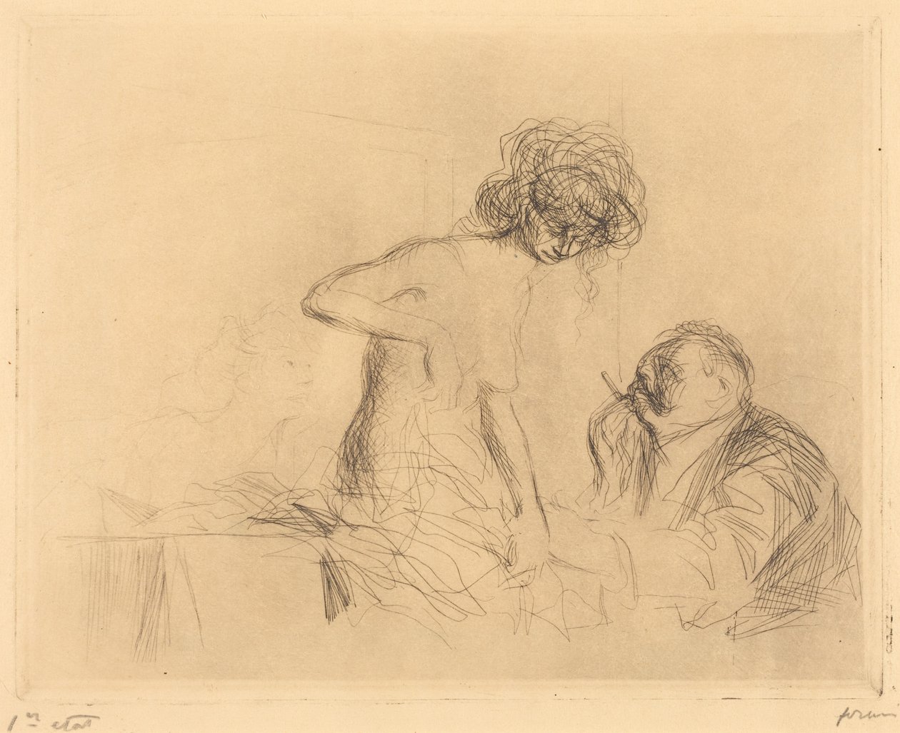 In einem privaten Raum (erste Platte) von Jean-Louis Forain