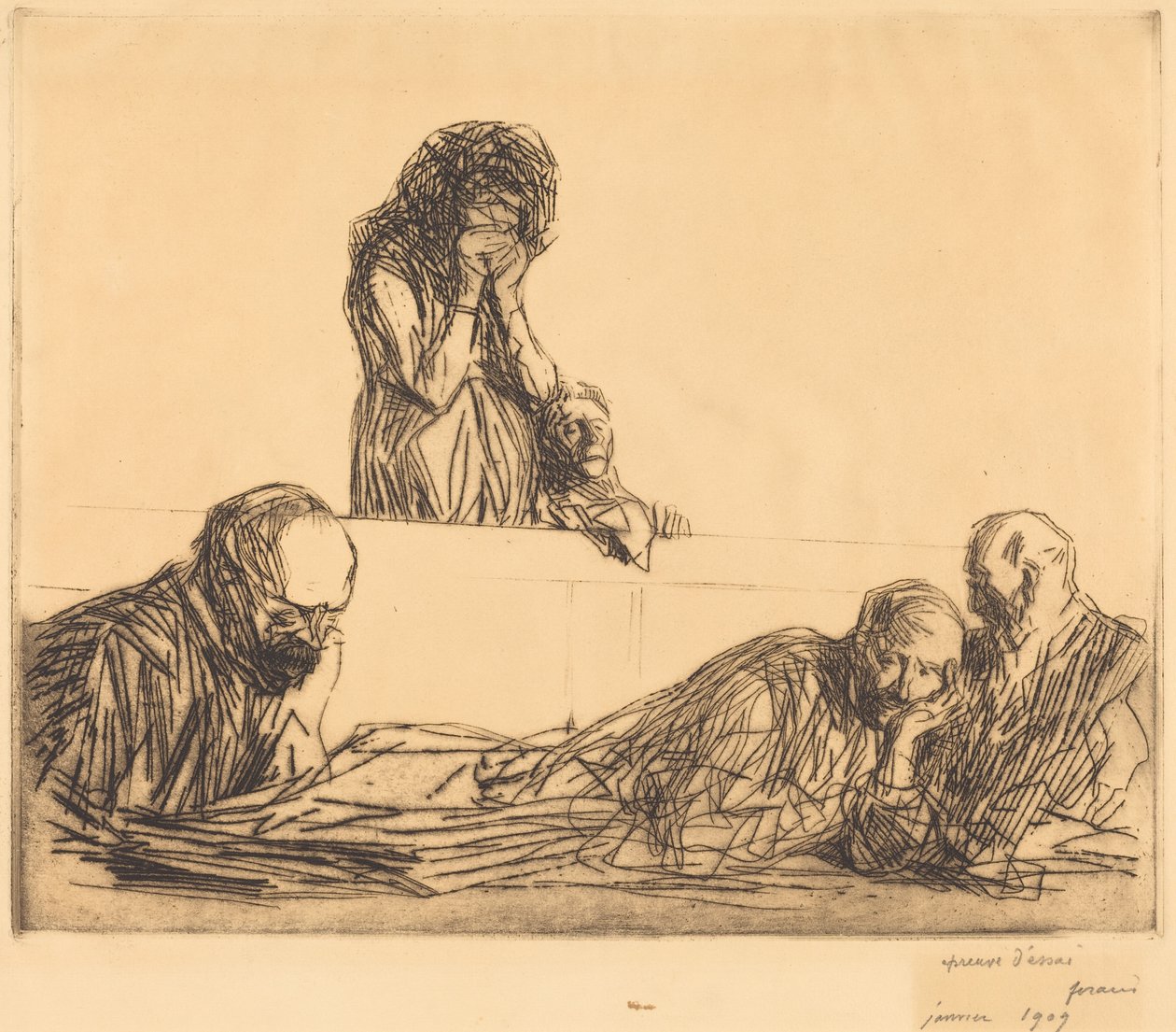 Unverheiratete Mutter (1. Tafel) von Jean-Louis Forain