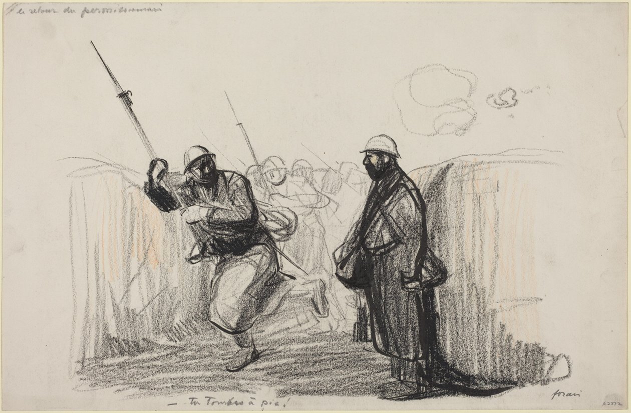 Die Rückkehr des Fronturlaubers. Du kommst genau richtig! von Jean-Louis Forain