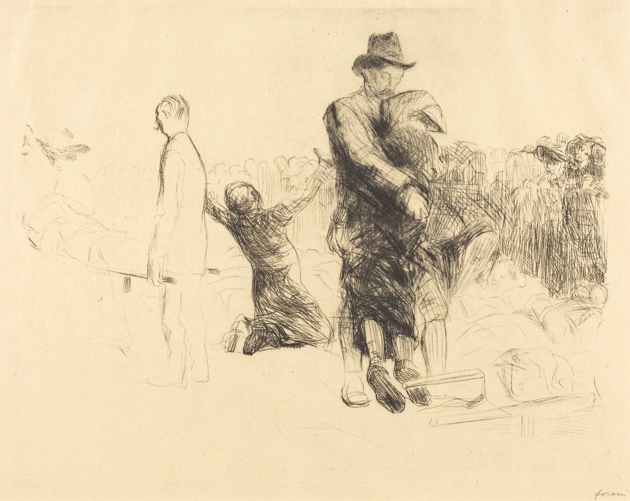 Lourdes, Transport der Gelähmten von Jean-Louis Forain