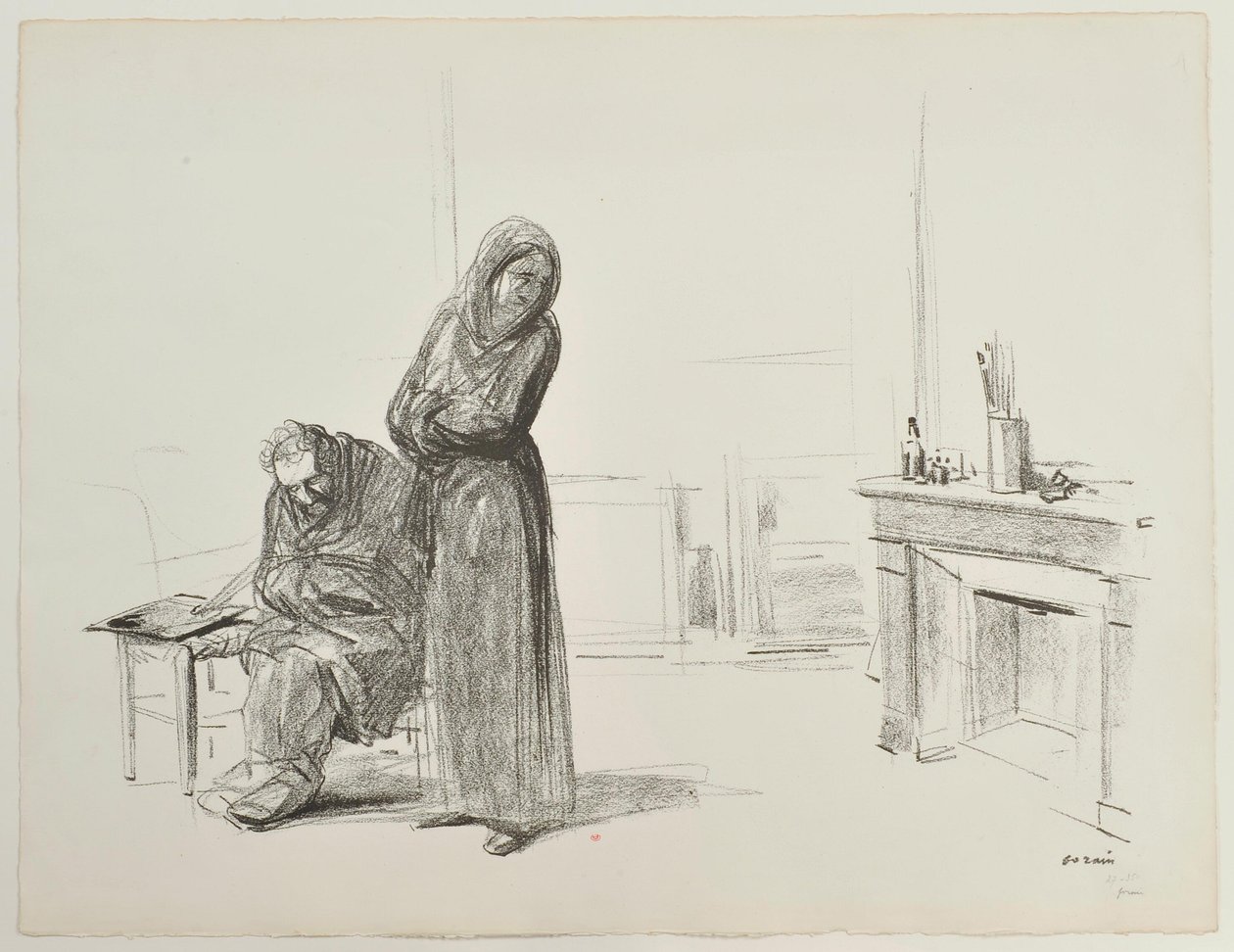Personen in einem Atelier von Jean-Louis Forain