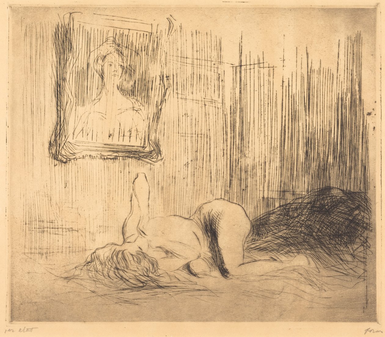 Auf dem Bett von Jean-Louis Forain