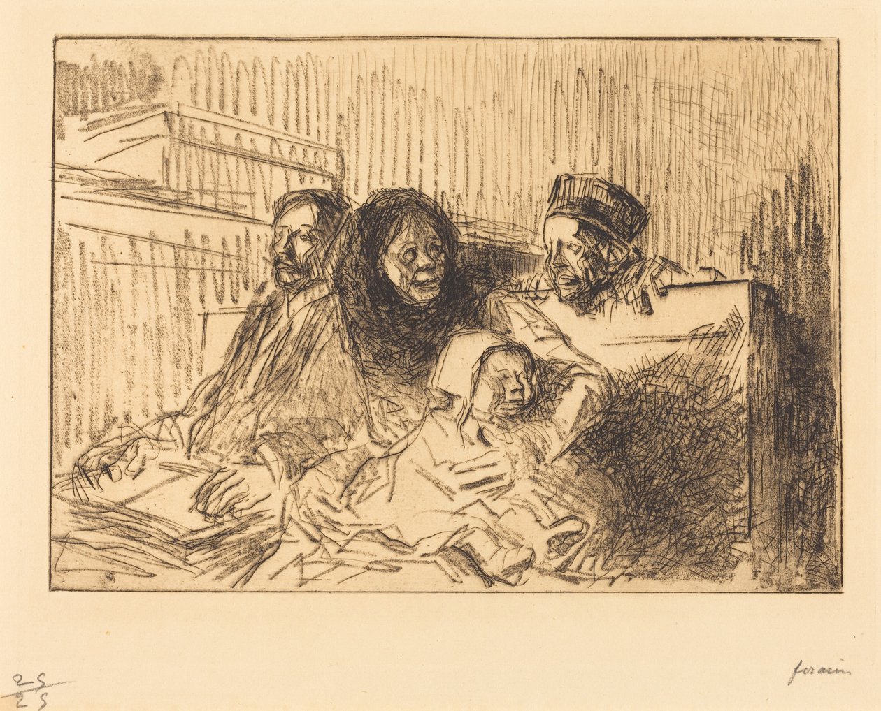 Zeugen bei der Verhandlung (2. Tafel) von Jean-Louis Forain