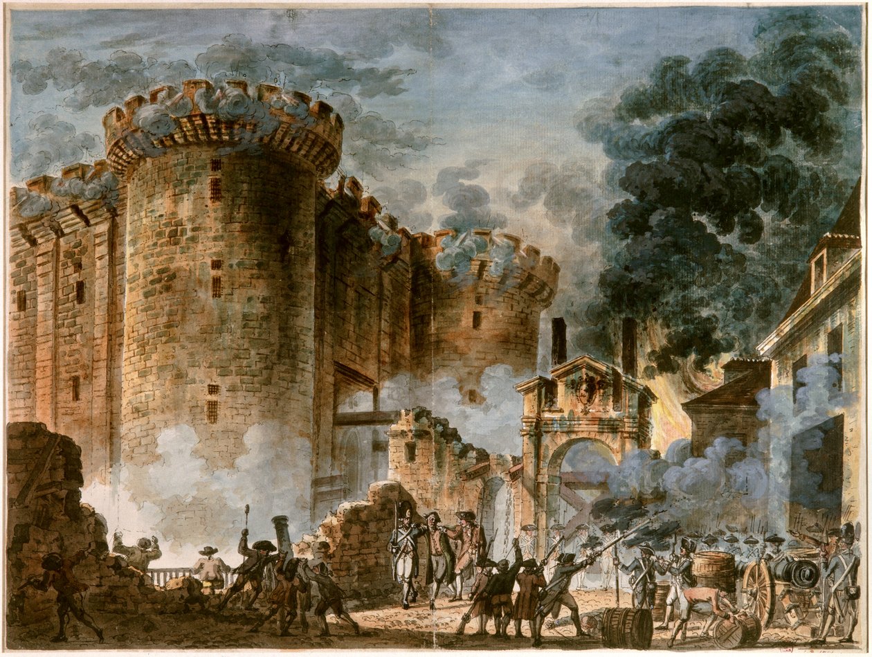 Der Sturm auf die Bastille von Jean-Pierre Houel