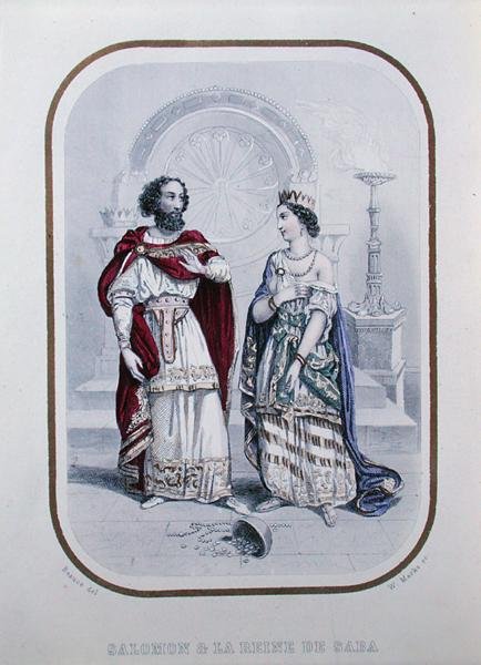 König Salomo und die Königin von Saba, Illustration aus 