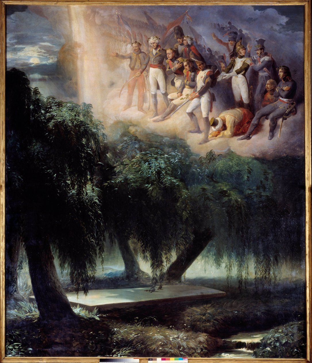 Das Grab von St. Helena: Allegorie auf die Beerdigung Napoleons. Gemälde von Jean Alaux genannt der Römer (1786-1864) von Jean Alaux