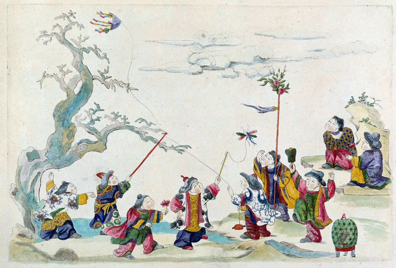 Zeichnung von einer chinesischen Vase: Fest von Jean Antoine Fraisse
