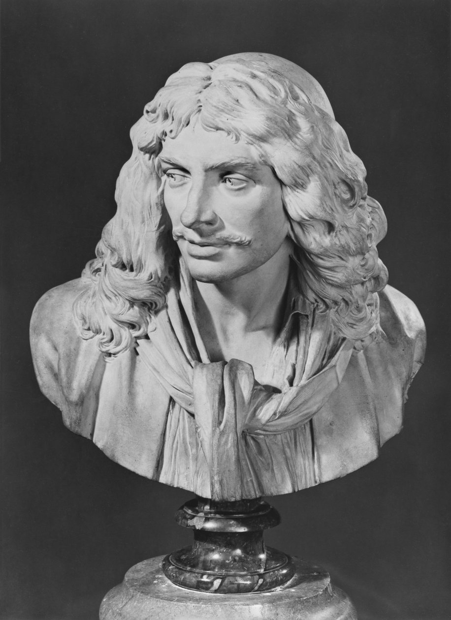 Büste von Jean-Baptiste Poquelin, bekannt als Molière, 1781 von Jean Antoine Houdon
