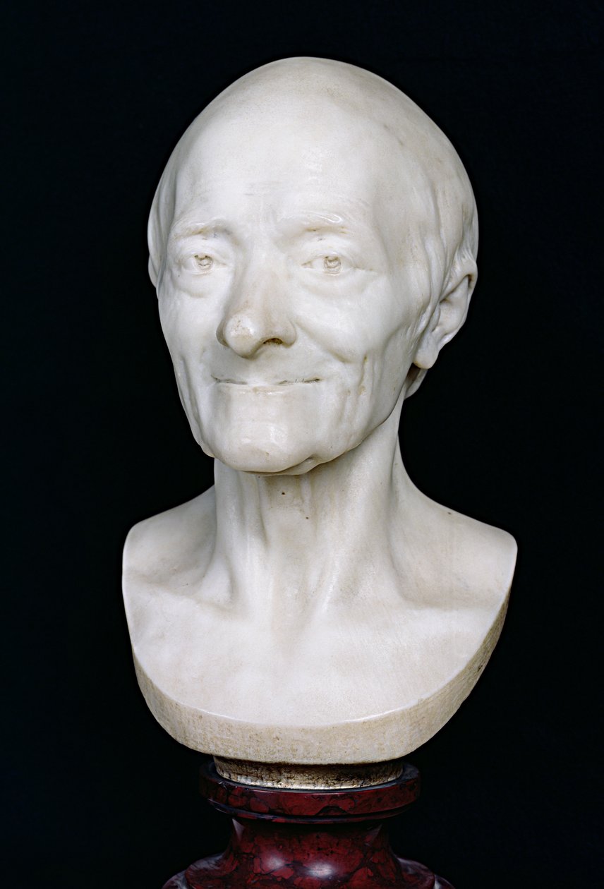 Büste von Voltaire (1694-1778) ohne Perücke, 1778 von Jean Antoine Houdon