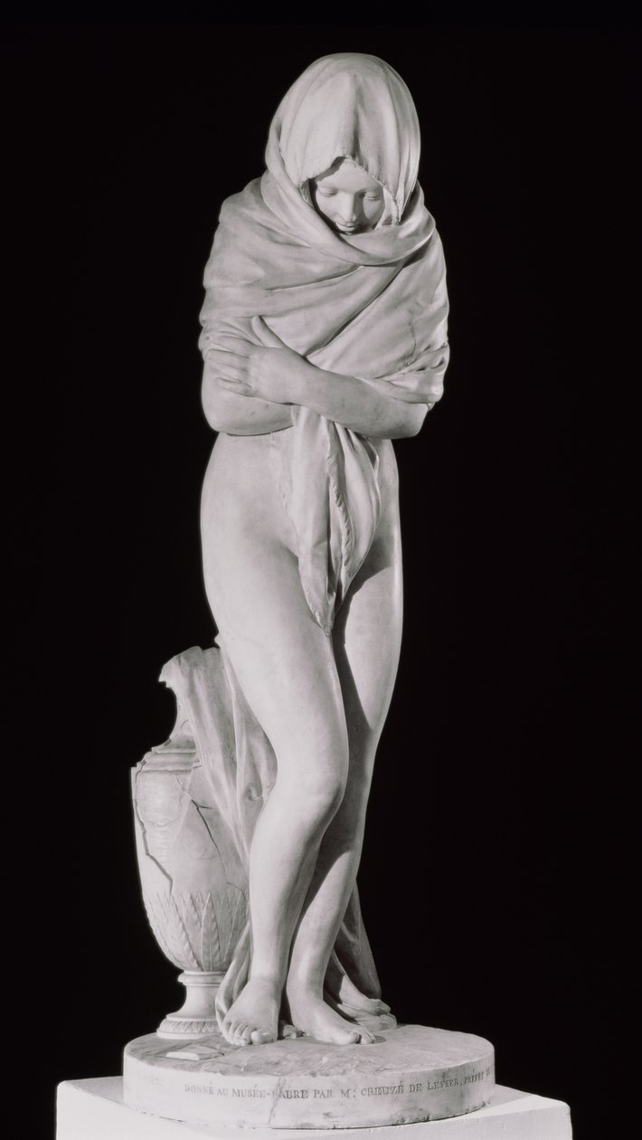 Winter oder Die kühle Frau (Marmor) von Jean Antoine Houdon