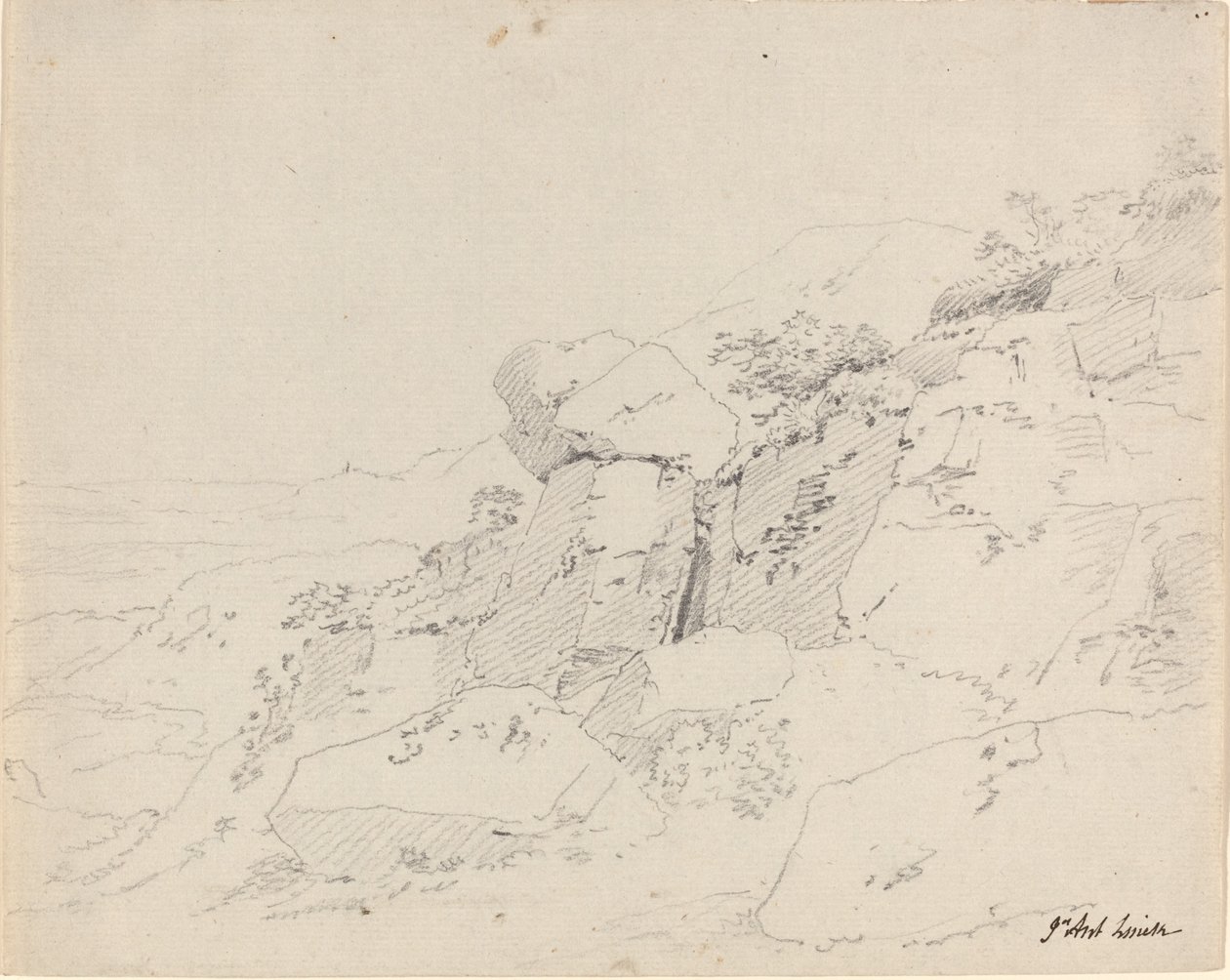 Gletscherfelsen am Rande eines Berges von Jean Antoine Linck
