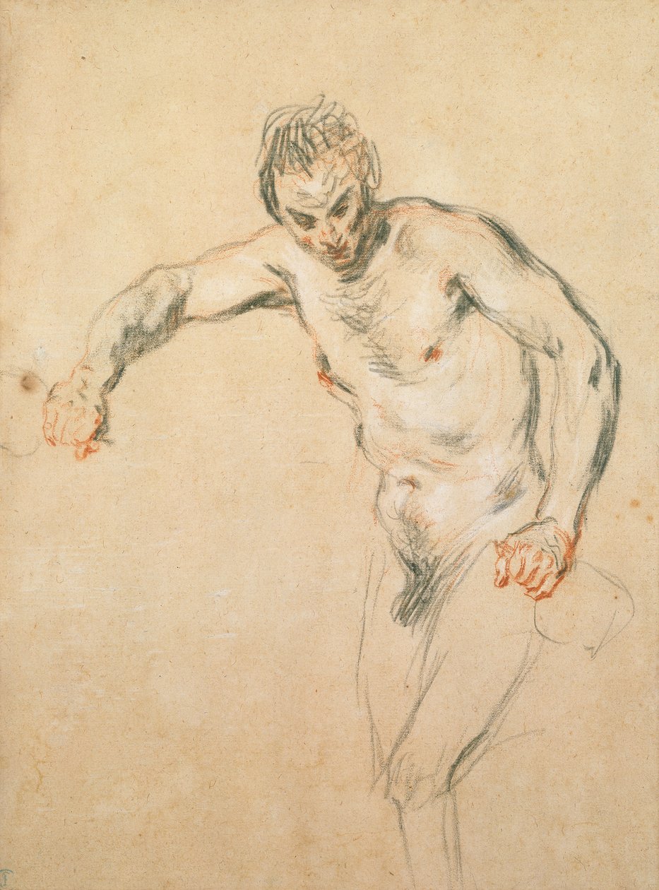 Ein Satyr, der Wein einschenkt, um 1716 von Jean Antoine Watteau