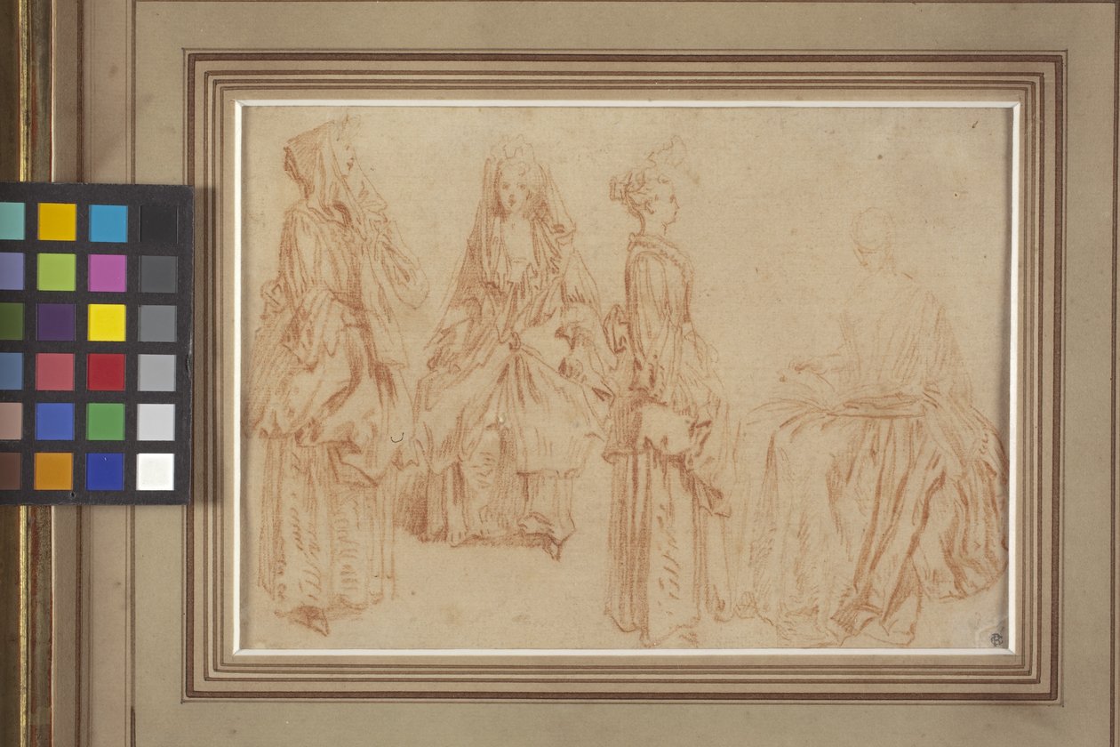 Vier Damen von Jean Antoine Watteau