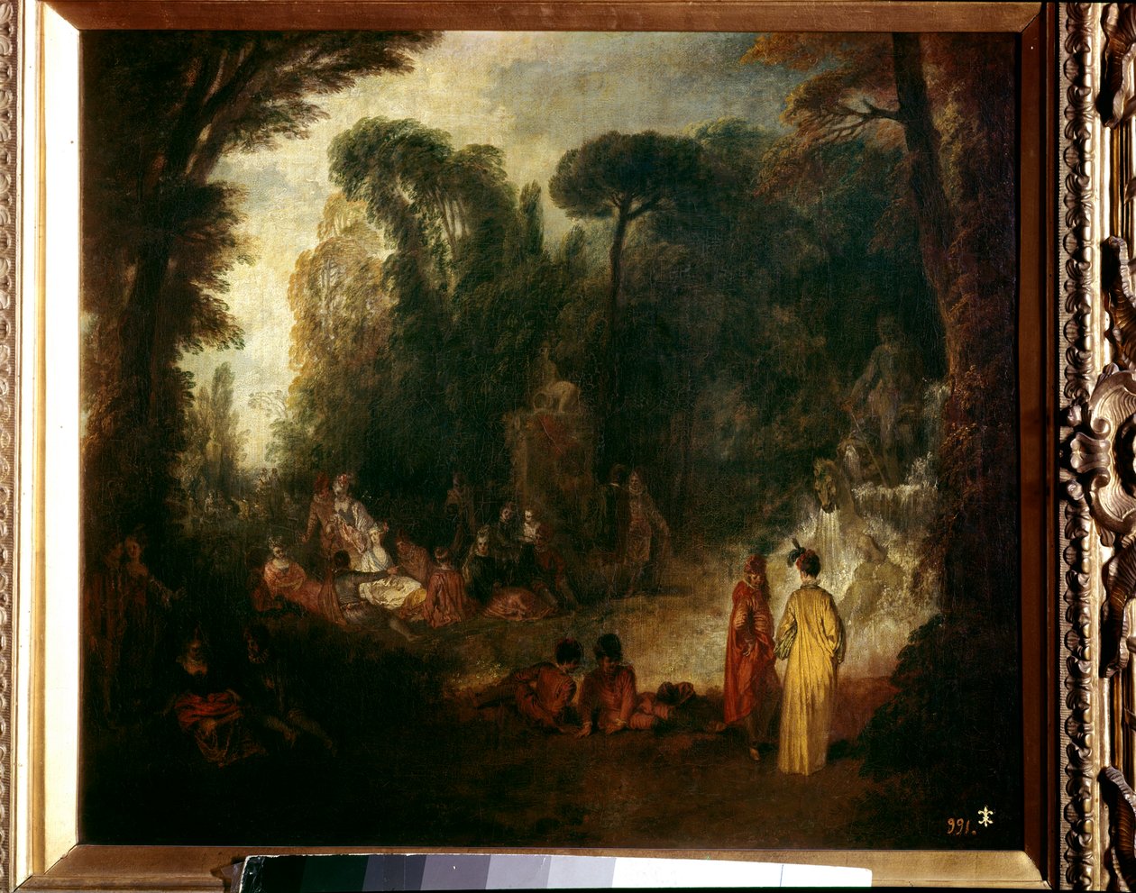 Party in einem Park von Jean Antoine Watteau