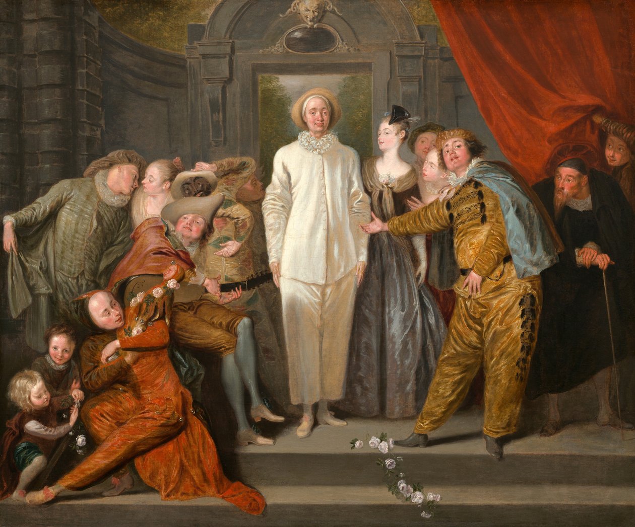 Die italienischen Komödianten, wahrscheinlich 1720 von Jean Antoine Watteau