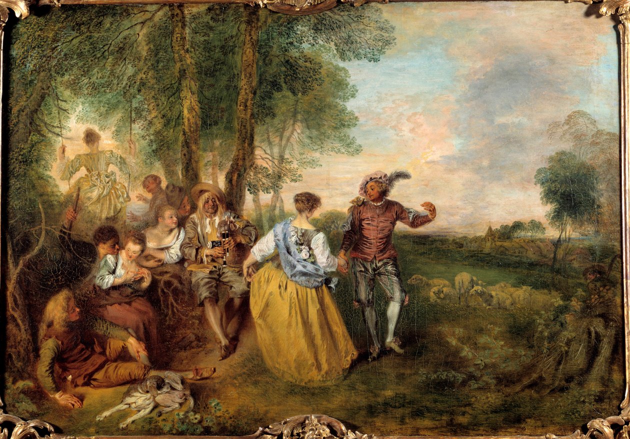 Die Schäfer. von Jean Antoine Watteau