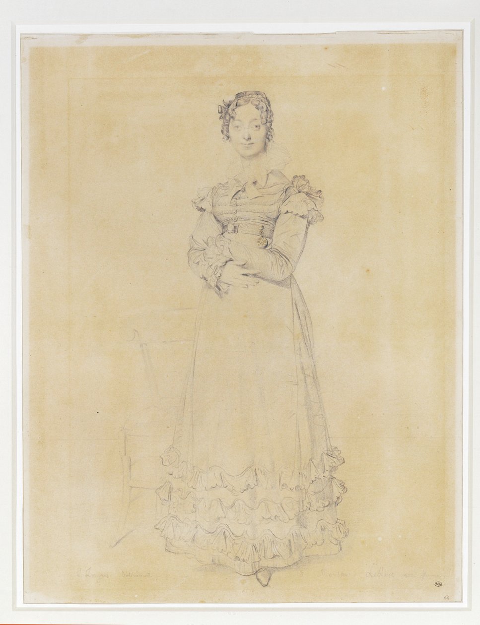 Françoise Leblanc, Ehefrau von Jacques-Louis, Sekretär von Elisa von Jean Auguste Dominique Ingres