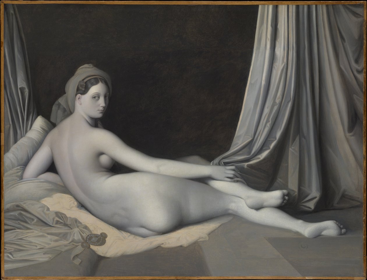 Odaliske in Grisaille von Jean Auguste Dominique Ingres