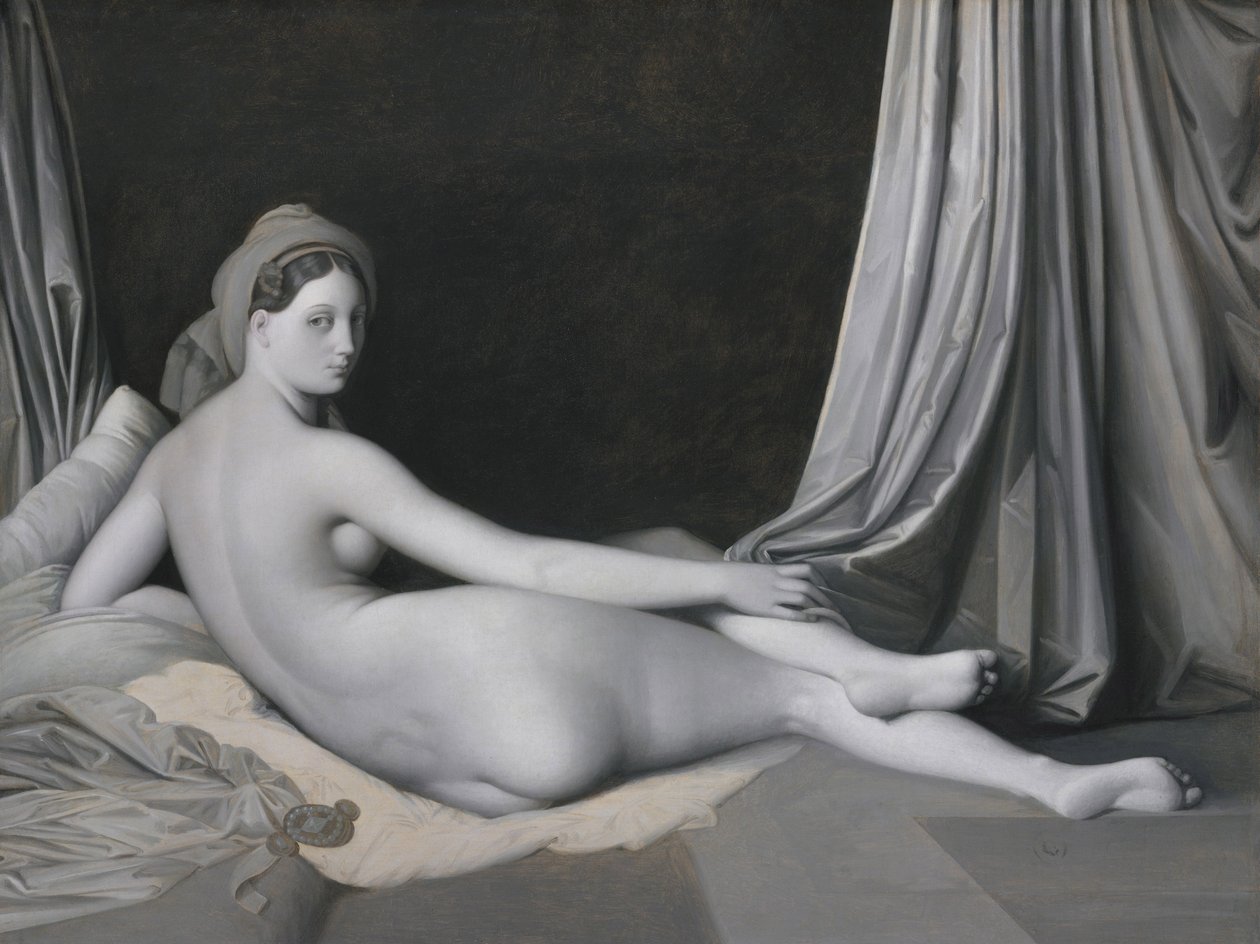 Odaliske in Grisaille, ca. 1824-34 von Jean Auguste Dominique Ingres