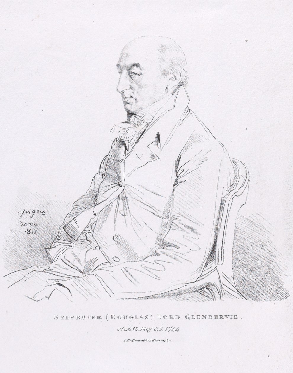 Porträt von Sylvester (Douglas), Lord Glenbervie von Jean Auguste Dominique Ingres