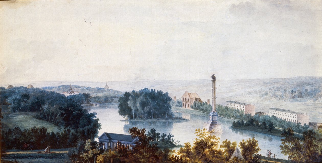 Zarskoje Selo. Die Chesme-Säule von Jean Balthazard de la Traverse