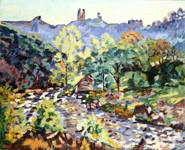Ruinen des Schlosses, Crozant, ca. 1905 von Jean Baptiste Armand Guillaumin