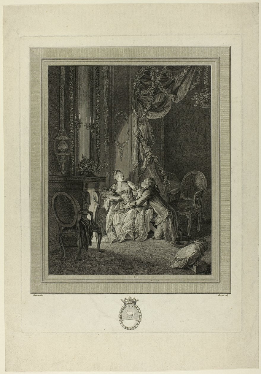 Le danger du tête-à-tête von Jean Baptiste Blaise Simonet