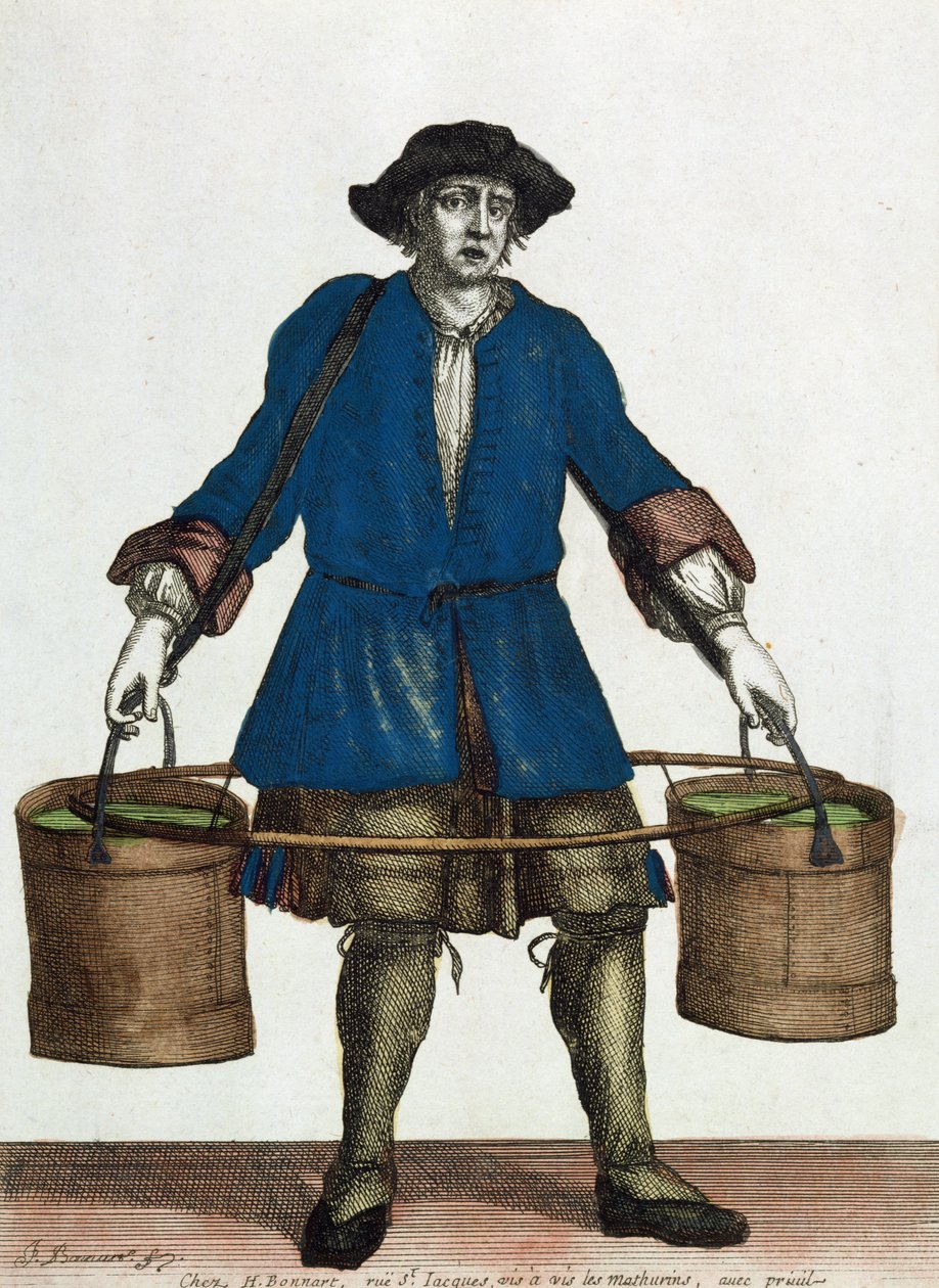 Der Wasserträger, spätes 18. Jahrhundert von Jean Baptiste Bonnart
