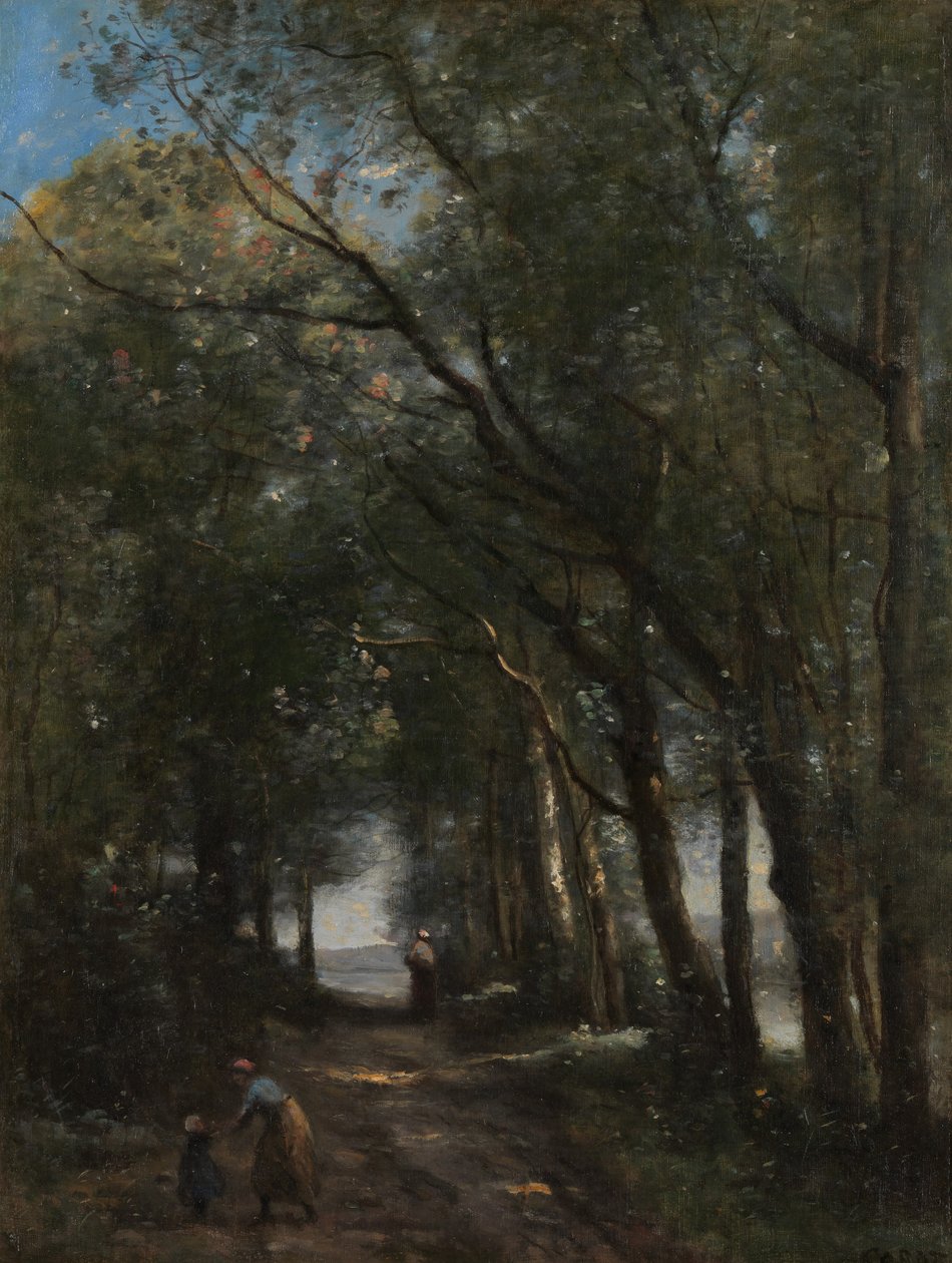 Ein Weg durch die Bäume, ca. 1870-73 von Jean Baptiste Camille Corot