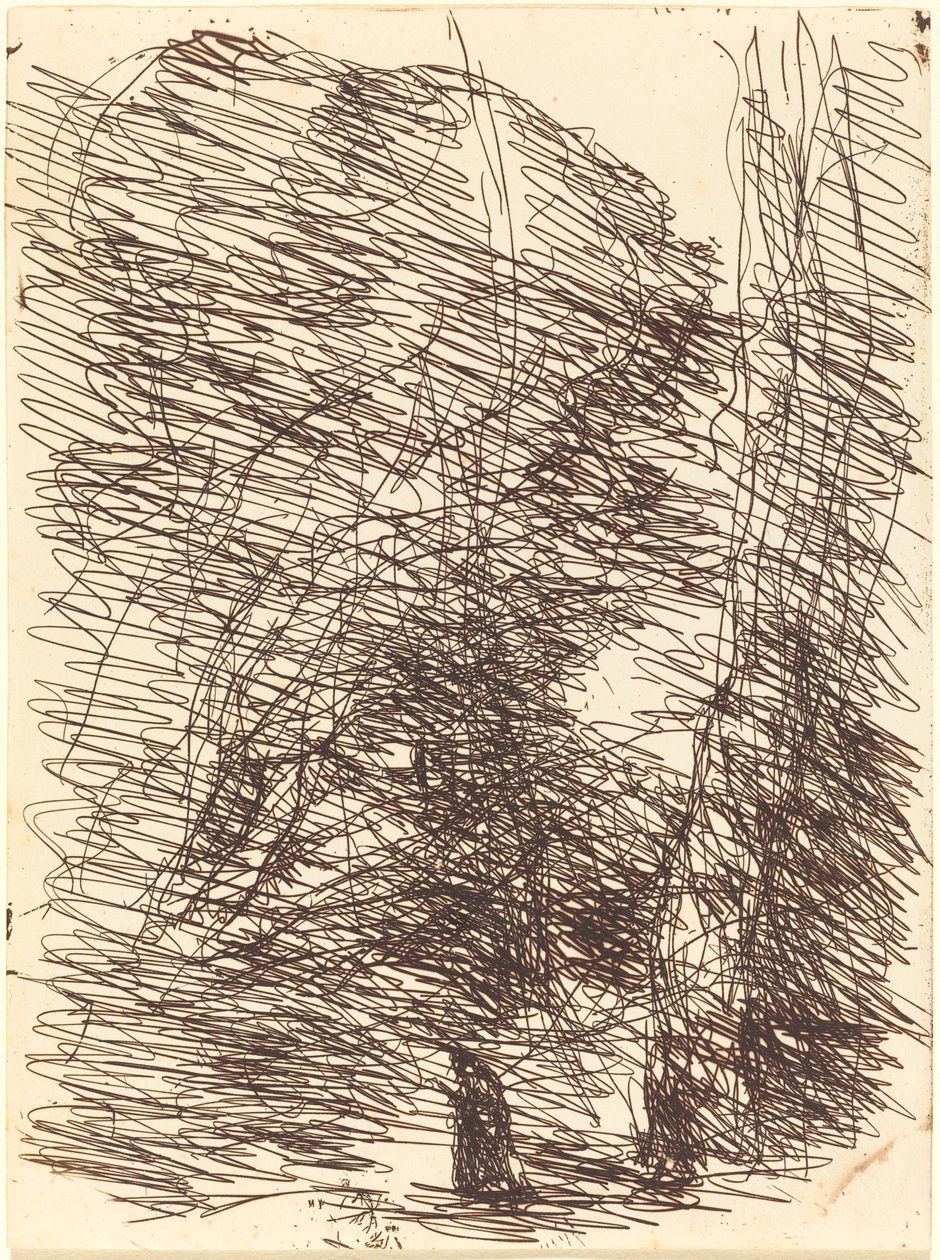 Träumer unter hohen Bäumen von Jean Baptiste Camille Corot