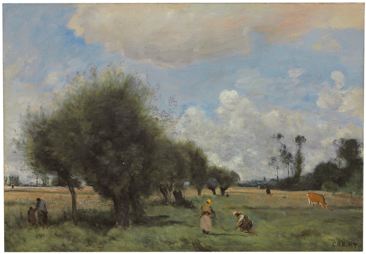 Felder bei Étampes, ca. 1855-60 von Jean Baptiste Camille Corot