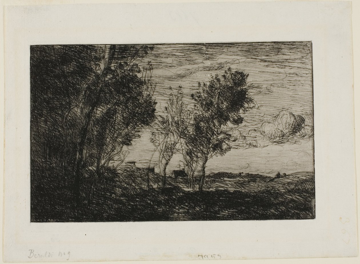 In den Dünen: Erinnerung an die Wälder von Den Haag von Jean Baptiste Camille Corot