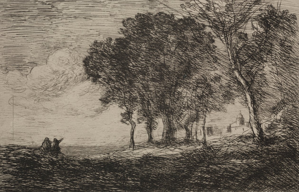 Italienische Landschaft, um 1865 von Jean Baptiste Camille Corot