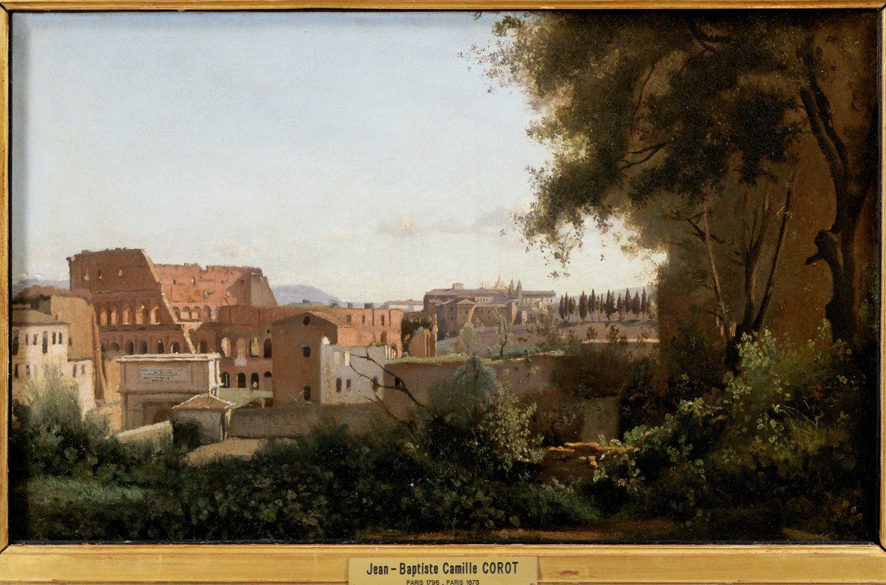 Das Kolosseum, gesehen von den Farnese-Gärten von Jean Baptiste Camille Corot