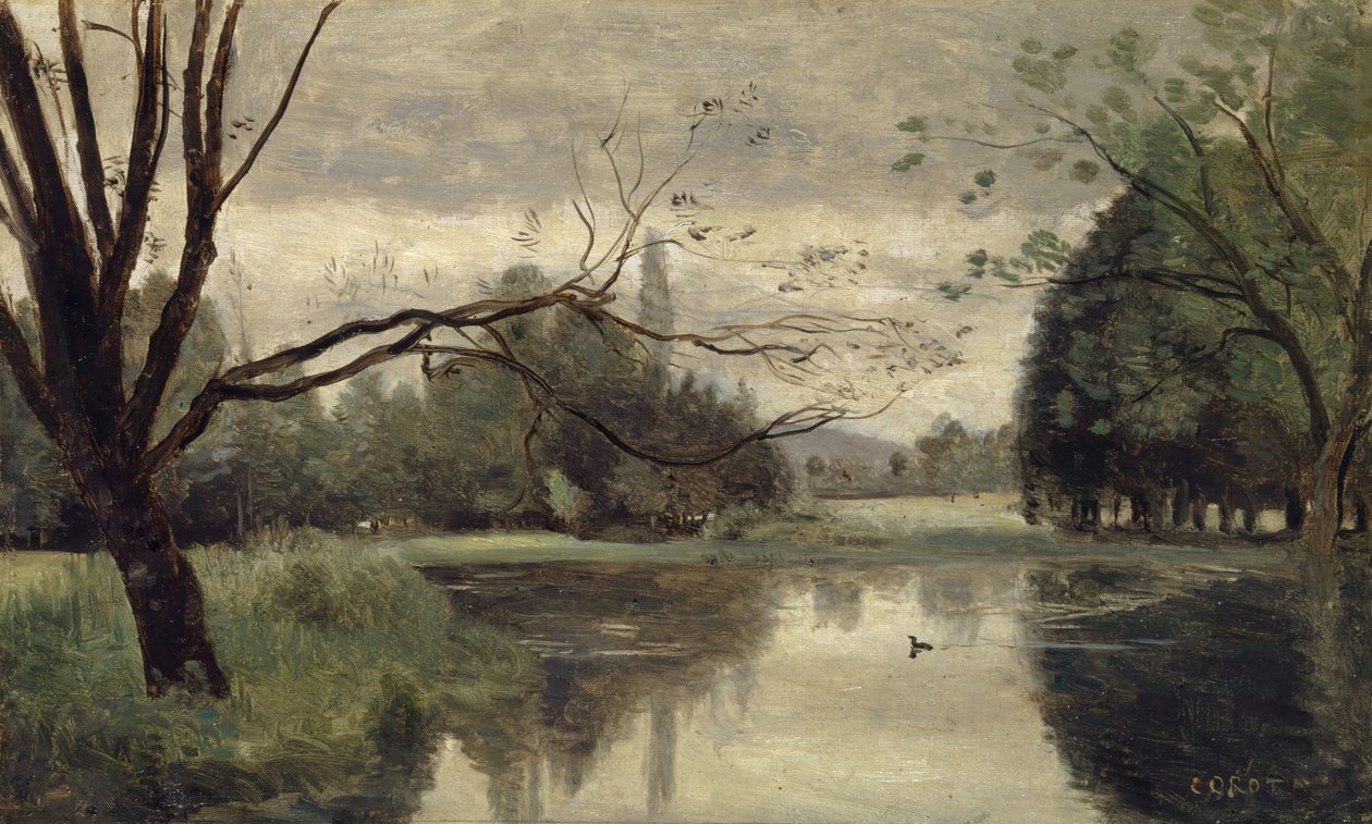 Der Ententeich, 1855-1859 von Jean Baptiste Camille Corot