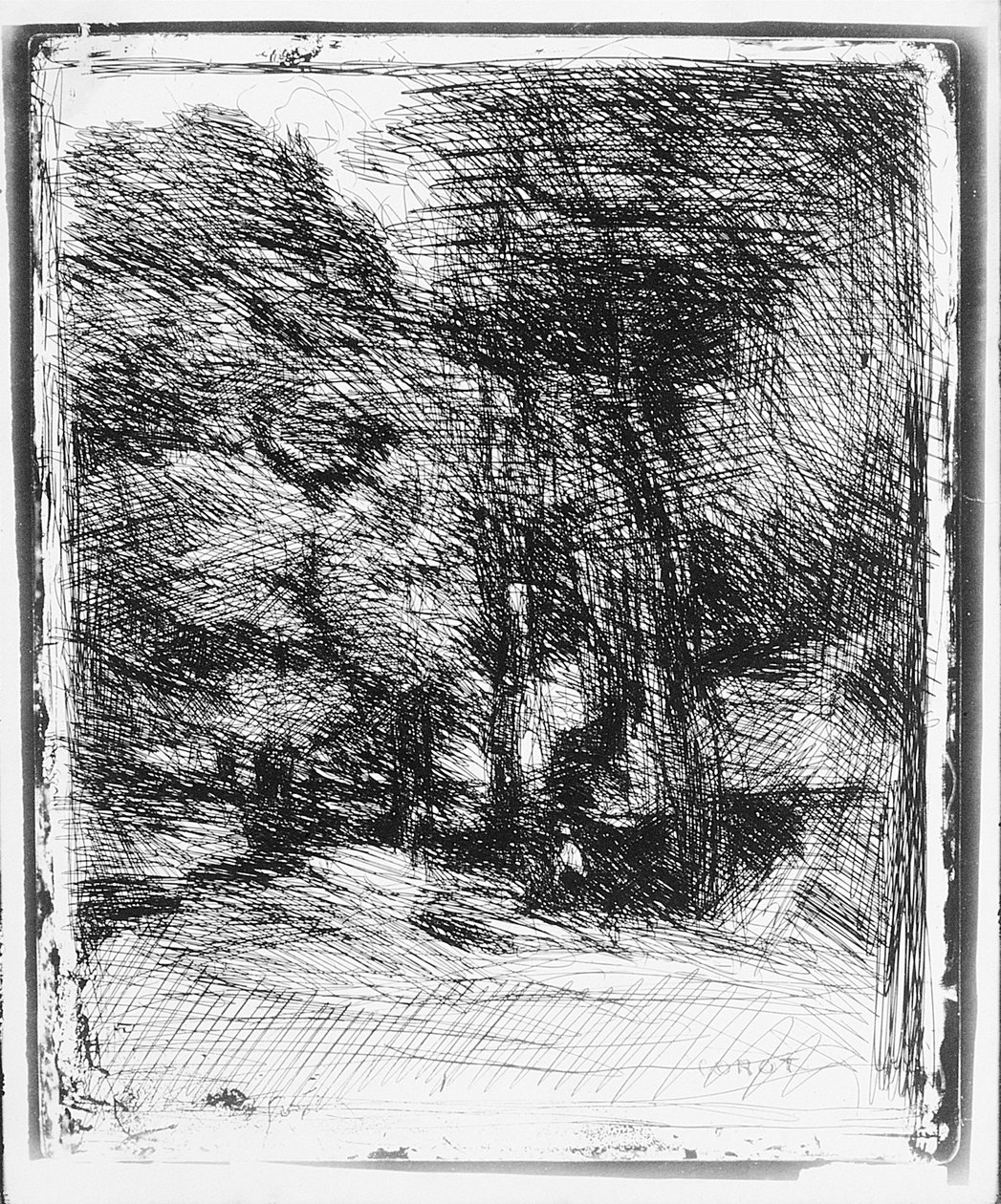 Erinnerung an Bas Brhaut, 1858 von Jean Baptiste Camille Corot