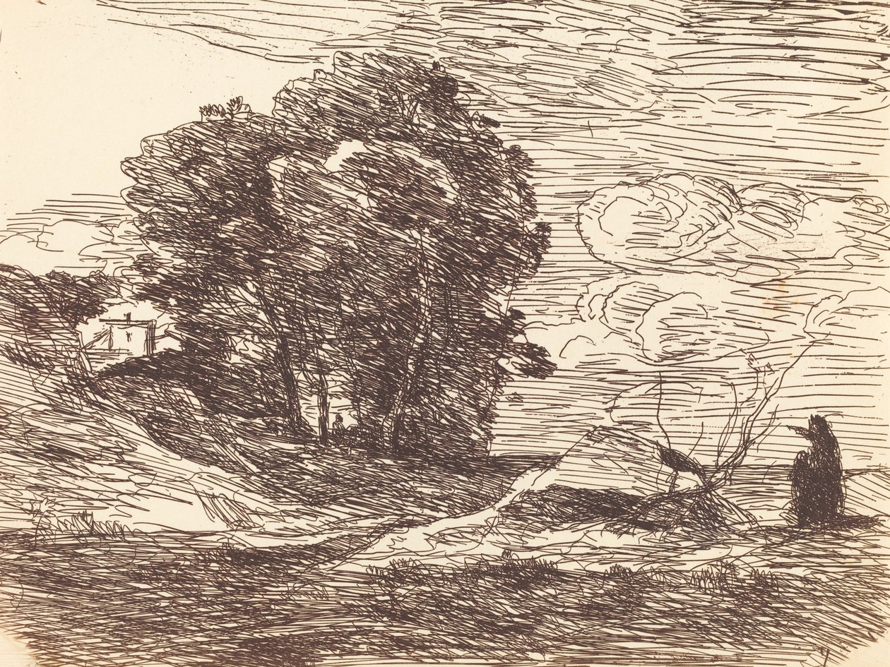 Wohnung des Dichters La Demeure du poete von Jean Baptiste Camille Corot