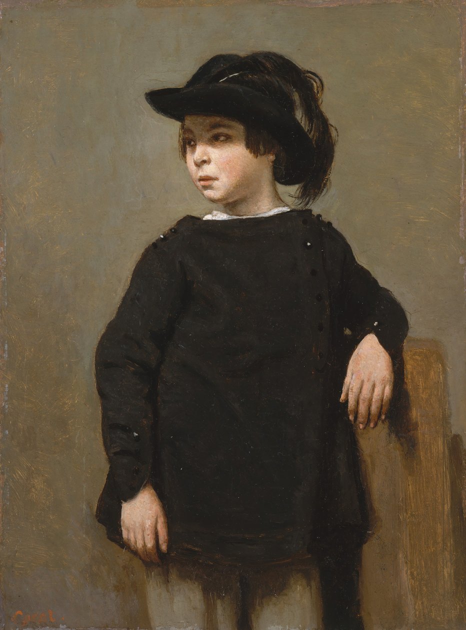 Porträt eines Kindes, ca. 1835 von Jean Baptiste Camille Corot