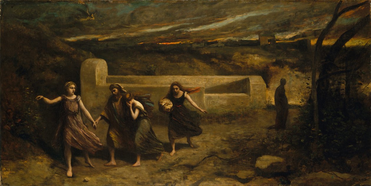 Die Verbrennung von Sodom von Jean Baptiste Camille Corot